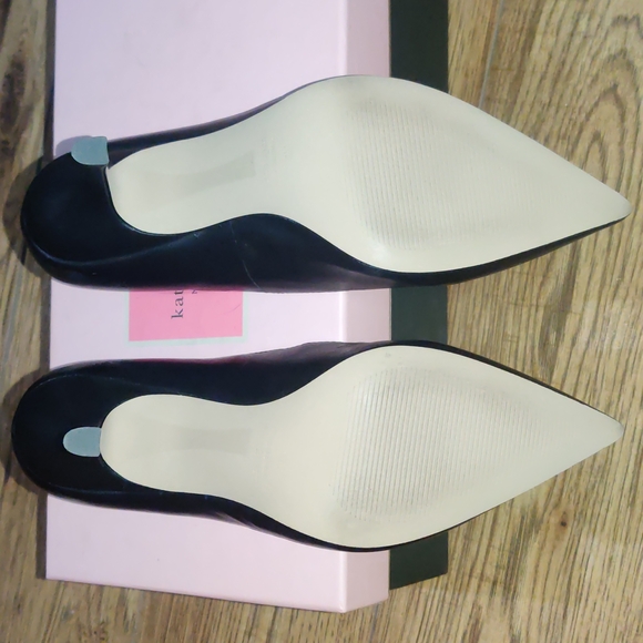 Kate Spade black leather Sonia heels - Picture 3 of 4